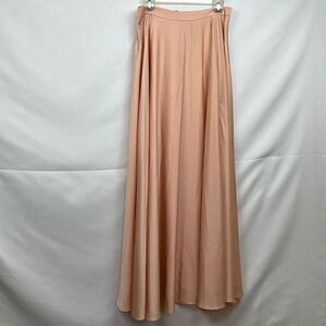 Lulu’s Peach Satin formal maxi skirt size large NWOT